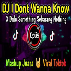 Download Lagu Dj Opus - Dj I Dont Wanna Know X Dulu Something Sekarang Nothing Tiktok Viral 2022 Terbaru